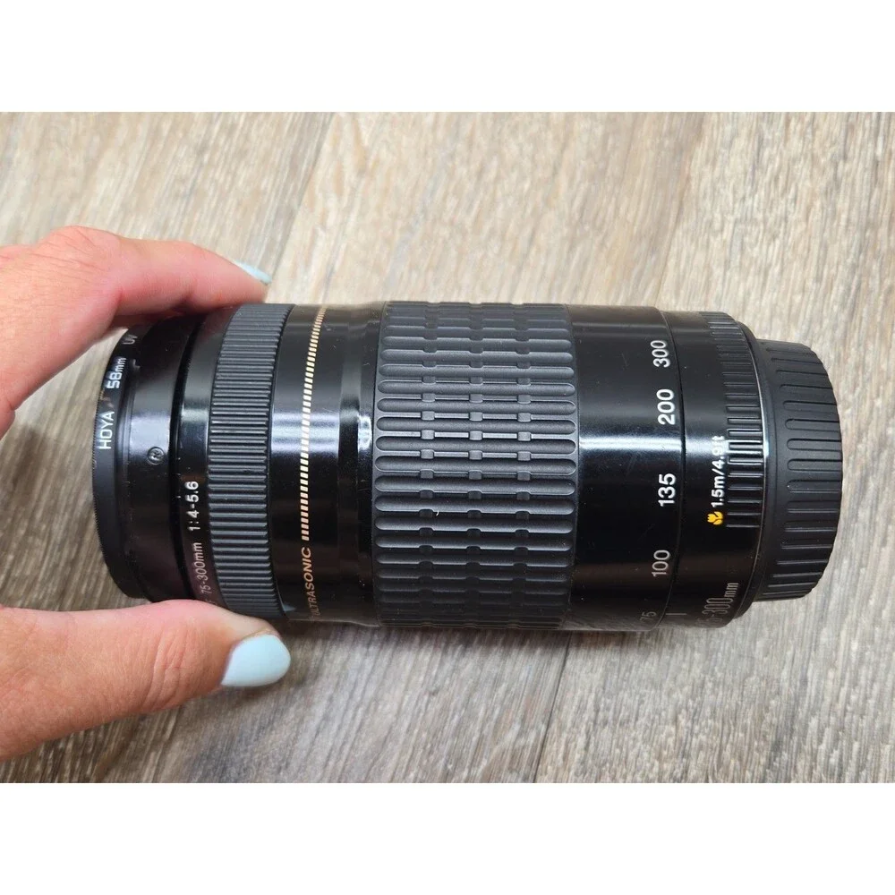 Canon 75-300mm EF 1:4-5.6 III USM Zoom Lens Black Ultrasonic - PARTS REPAIR